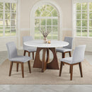  Furniture of America Ostbirk FM37011WN-RT Round Table IMAGE 1
