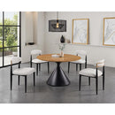  Furniture of America Athan FM37018BK-RT-TABLE Round Dining Table IMAGE 2