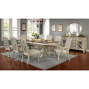  Furniture of America Arcadia CM3150WH-T-9PC 9 Pc Dining Table Set IMAGE 2
