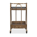 Hooker Furniture Commerce and Market 7228-50763-85 Walnut Wine and Bar Cart IMAGE 3