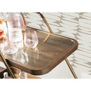  Hooker Furniture Commerce and Market 7228-50763-85 Walnut Wine and Bar Cart IMAGE 7