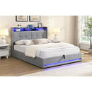  IFDC Queen Upholstered Platform Bed with Storage IF-5403 60 IMAGE 1