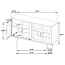  Coaster Furniture Middleton 108545BLK 4-door Sideboard Server with Dual Drawers - Black IMAGE 11
