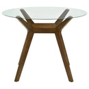  Coaster Furniture Paxton 122178BG Round 48-inch Glass Top Counter Height Dining Table - Brown IMAGE 1