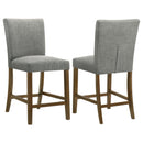  Coaster Furniture Paxton 122179GRY Set of 2 Upholstered Counter Height Dining Chair - Grey IMAGE 1