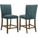  Coaster Furniture Paxton 122179TLB Set of 2 Upholstered Counter Height Dining Chair - Blue IMAGE 1