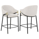  Coaster Furniture Chadwick 183436N Set of 2 Fabric Upholstered Counter Height Chair - Beige IMAGE 1
