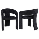 Coaster Furniture Carlow 193813BLK Set of 2 Upholstered Dining Arm Chair - Black IMAGE 1