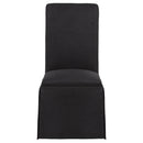 Coaster Furniture Shawna 193912BLK Set of 2 Upholstered Skirted Side Chair - Black IMAGE 11