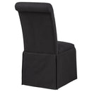  Coaster Furniture Shawna 193912BLK Set of 2 Upholstered Skirted Side Chair - Black IMAGE 7