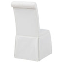  Coaster Furniture Shawna 193912WHT Set of 2 Upholstered Skirted Side Chair - White IMAGE 6