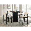  Coaster Furniture Hamlyn 193938BLK 43-inch Round Wood Counter Height Dining Table - Black IMAGE 4