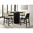  Coaster Furniture Hamlyn 193938BLK 43-inch Round Wood Counter Height Dining Table - Black IMAGE 9