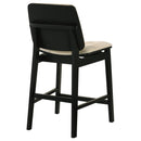  Coaster Furniture Redbridge 193959BLK Set of 2 Velvet Upholstered Counter Chair - Cream/Black IMAGE 3