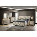  Coaster Furniture Lorient 222661Q Queen LED Upholstered Wingback Bed - Ivory/Camel IMAGE 10