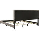  Coaster Furniture Dorian 300851KE Fabric Upholstered Eastern King Panel Bed - Taupe IMAGE 5