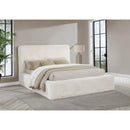  Coaster Furniture Rebecca 306141Q Faux Fur Upholstered Queen Bed - Cream IMAGE 2