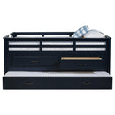  Coaster Furniture Carlsbad 401980T Wood Twin Captains Bed With Trundle - Navy Blue IMAGE 4