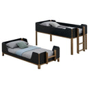  Coaster Furniture Morris 460369 Twin Over Twin Wood Bunk Bed - Black/Walnut IMAGE 7