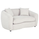  Coaster Furniture Isabella 504972 Fabric Upholstered Loveseat - Sand IMAGE 1