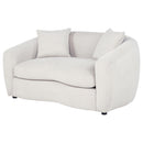  Coaster Furniture Isabella 504972 Fabric Upholstered Loveseat - Sand IMAGE 3