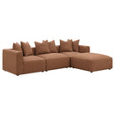  Coaster Furniture Jennifer 551592 Upholstered Corner Chair - Terracotta IMAGE 7