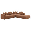  Coaster Furniture Jennifer 551592 Upholstered Corner Chair - Terracotta IMAGE 9