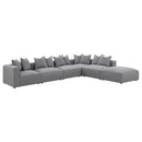  Coaster Furniture Jennifer 551594 Upholstered Armless Chair - Grey IMAGE 13