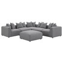  Coaster Furniture Jennifer 551595 Upholstered Corner Chair - Grey IMAGE 9