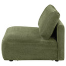  Coaster Furniture Elysia 551895 Chenille Upholstered Modular Armless Chair - Green IMAGE 2