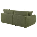  Coaster Furniture Elysia 551895-LOVE Chenille Upholstered Modular Lounge Loveseat - Green IMAGE 8