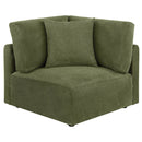  Coaster Furniture Elysia 551895-SET 6-piece Chenille Upholstered Modular Sectional Sofa - Green IMAGE 11