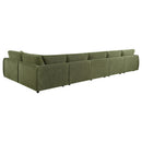  Coaster Furniture Elysia 551895-SET 6-piece Chenille Upholstered Modular Sectional Sofa - Green IMAGE 3