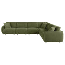  Coaster Furniture Elysia 551895-SET 6-piece Chenille Upholstered Modular Sectional Sofa - Green IMAGE 4