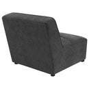  Coaster Furniture Sunny 552081 Upholstered Armless Chair - Dark Charcoal IMAGE 3