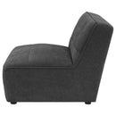  Coaster Furniture Sunny 552081 Upholstered Armless Chair - Dark Charcoal IMAGE 7