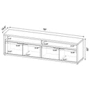  Coaster Furniture Tabby 700933 79-inch 4-door Engineered Wood TV Stand Media Console - Mango IMAGE 11