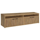  Coaster Furniture Tabby 700933 79-inch 4-door Engineered Wood TV Stand Media Console - Mango IMAGE 1