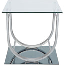  Coaster Furniture Danville 704988-S2 2-piece Glass Top Coffee and End Table Set - Chrome IMAGE 4
