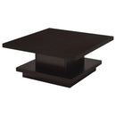  Coaster Furniture Reston 705168-S2 2-piece Square Coffee and End Table Set - Cappuccino IMAGE 5