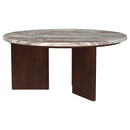  Coaster Furniture Jenna 706168-S2 2-piece Round Marble Top Coffee Table Set - Brown IMAGE 6