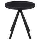  Coaster Furniture Briggs 706267 Round Marble Printed Glass Top End Table - Black IMAGE 8