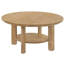  Coaster Furniture Ottowa 706298-S2 2-piece Round Wood Coffee Table Set - Light Oak IMAGE 6