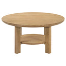  Coaster Furniture Ottowa 706298-S2 2-piece Round Wood Coffee Table Set - Light Oak IMAGE 8