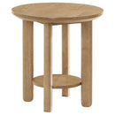 Coaster Furniture Ottowa 706298-S2 2-piece Round Wood Coffee Table Set - Light Oak IMAGE 9