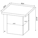  Coaster Furniture Devar 706408-S2 2-piece Square Cocktail Coffee End Table Set - Black IMAGE 14