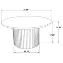  Coaster Furniture Hamlyn 706508 Round Fluted Occasional Coffee Table - Black IMAGE 7