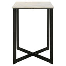  Coaster Furniture Tobin 707698-S2 2-piece Marble Top Coffee and End Table Set - White IMAGE 3