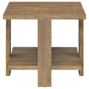  Coaster Furniture Dawn 707718-S2 2-piece Round Coffee and End Table Set - Mango Brown IMAGE 3
