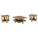  Coaster Furniture Dawn 707718-S3 3-piece Round Coffee and End Table Set - Mango Brown IMAGE 1